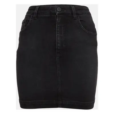 Dolce & Gabbana Black Denim Mini Skirt