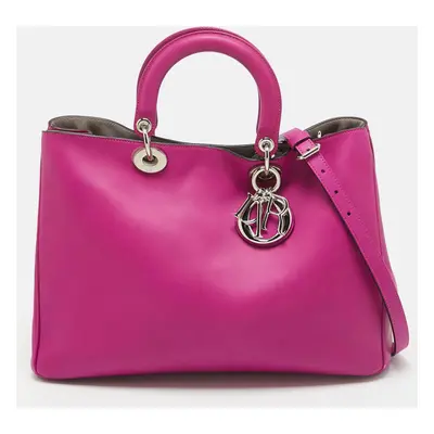 Dior Fuchsia Leather Diorissimo Shopper Tote