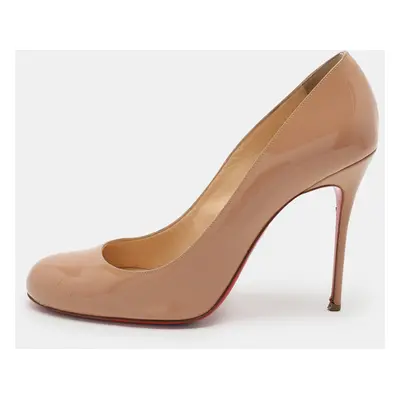 Christian Louboutin Beige Patent Leather Simple Pumps Size