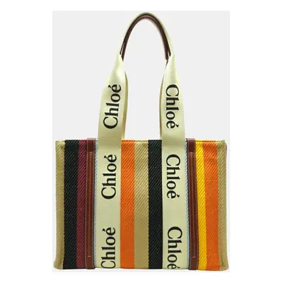 Chloe Canvas Multicolor ody Medium Tote Bag