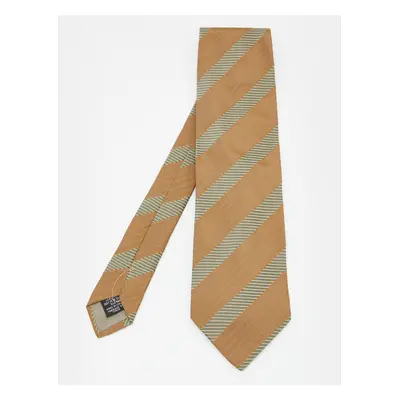 Giorgio Armani Cravatte Gold Striped Silk jacquard Tie