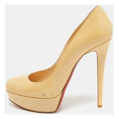 Christian Louboutin Beige Patent Leather Bianca Pumps Size 38.5