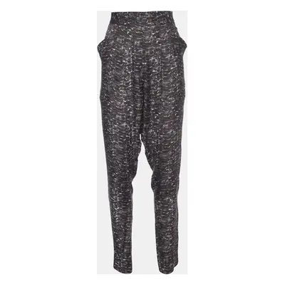 Joseph Grey Water Reptile Print Silk Trousers