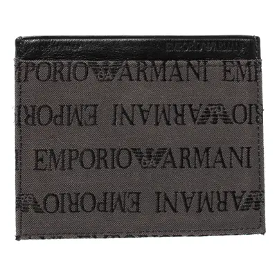 Emporio Armani Grey/Black Leather Card Holder