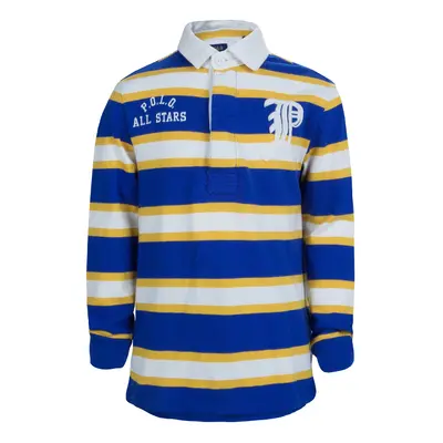 Ralph Lauren Blue and Yellow Striped Long Sleeve Polo T-Shirt Yrs