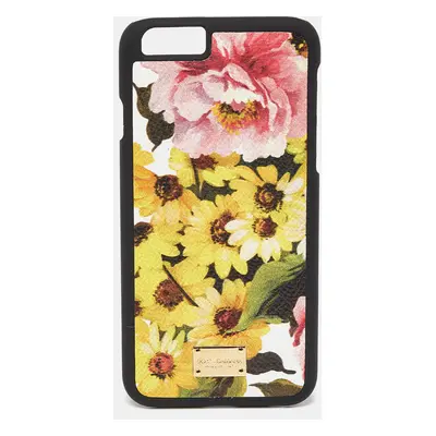 Dolce & Gabbana Multicolor Floral Print Leather iPhone Case