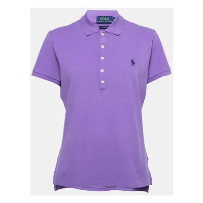 Polo Ralph Lauren Purple Cotton Pique Polo T-Shirt