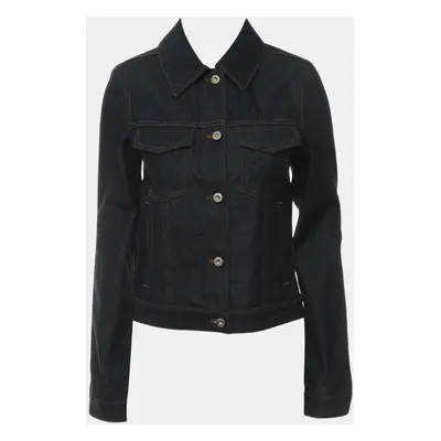 Loewe Navy Blue Dark Wash Anagram Denim Jacket