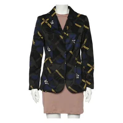 Marni Multicolor Printed Cotton Button Front Blazer