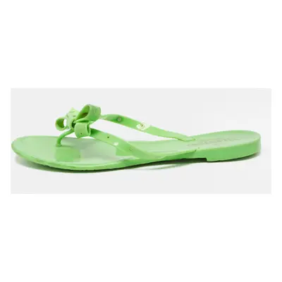 Valentino Green Jelly Rockstud Flat Slides Size