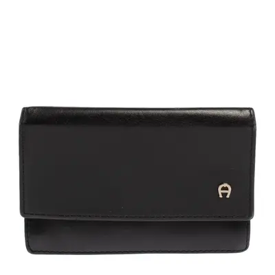 Aigner Black Leather Card Holder