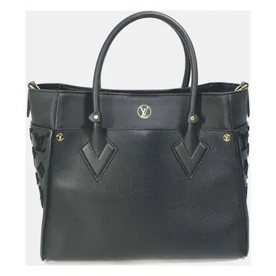 Louis Vuitton Black Monogram Leather Tuffetage On My Side MM Tote Bag