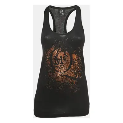 Alexander McQueen Black Logo Print Knit Tank Top