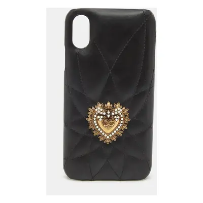 Dolce & Gabbana Quilted Leather Devotion XR iPhone Cover