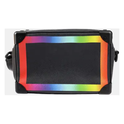 Louis Vuitton Black Taiga Leather Rainbow Mini Soft Trunk Bag