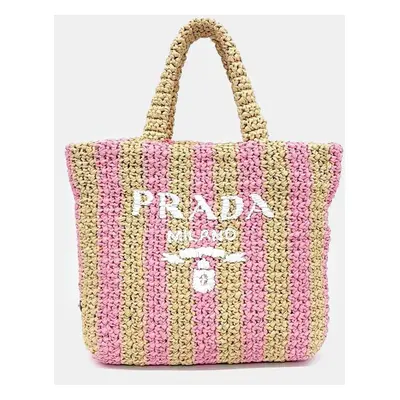 Prada raffia tote bag