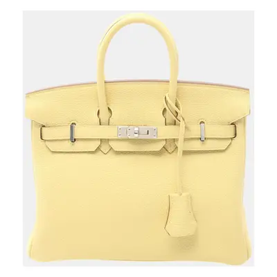 Hermes Birkin Lemoncello Togo Handbag Yellow Leather