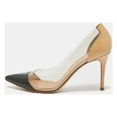 Gianvito Rossi Black/Beige Patent and PVC Plexi Pumps Size