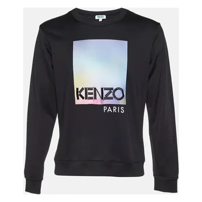 Kenzo Black Printed Knit Sweatshirt