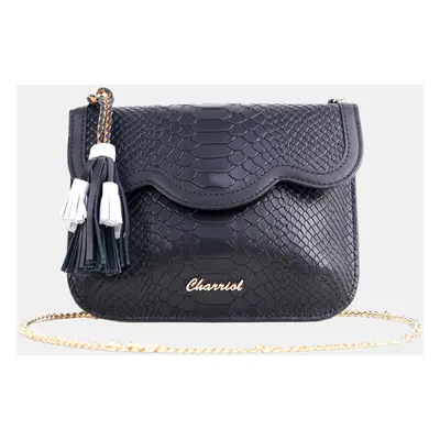 Charriol Black Leather PALAIS ROYAL Clutch Bag