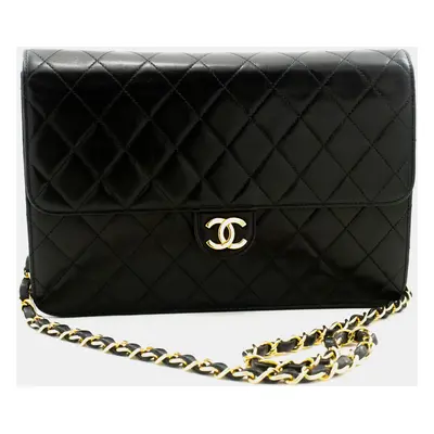 Chanel Black Leather Classic Single Flap Bag