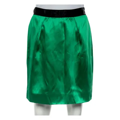 D&G Green Satin Mini Skirt