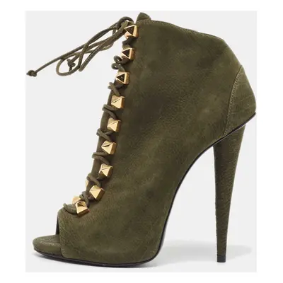 Giuseppe Zanotti Green Nubuck Ankle Boots Size