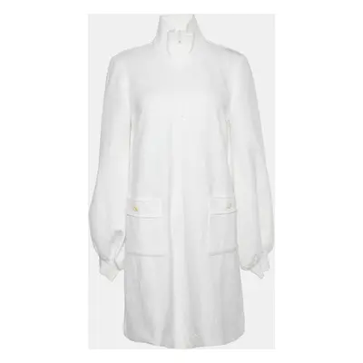 Gucci White GG Embossed Jersey Mini Dress