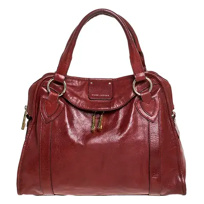 Marc Jacobs Red Leather Wellington Fulton Satchel