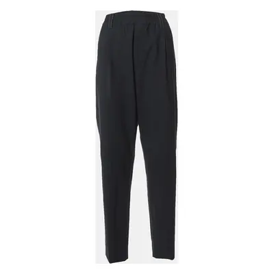 Brunello Cucinelli Black Wool Monili Detail Waist Trousers