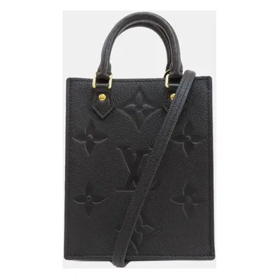 Louis Vuitton Black Leather Petite Sac Plat Tote Bag