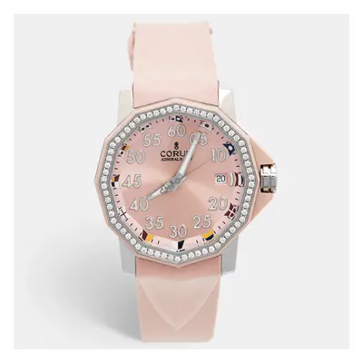 Corum Pink Resin Stainless Steel Diamond Rubber Admiral's Cup