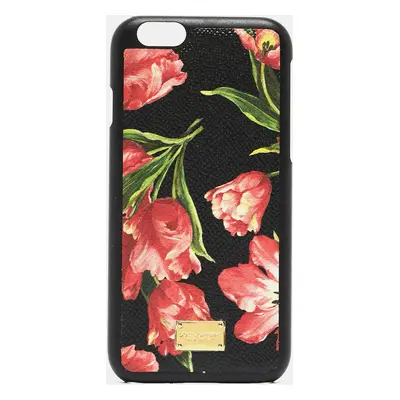 Dolce & Gabbana Multicolor Floral Print Leather iPhone Case