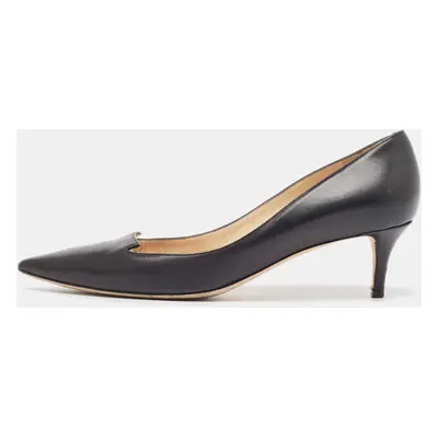 Jimmy Choo Black Leather Allure Pumps Size 38.5