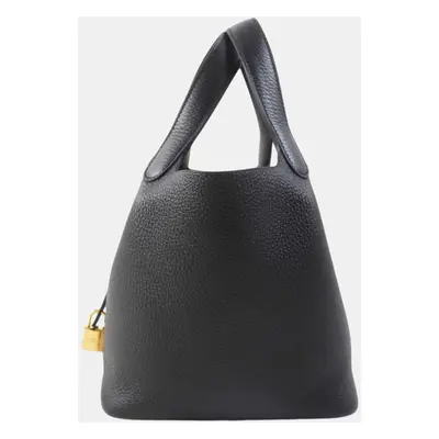 Hermes Picotin Lock PM Handbag Black Leather