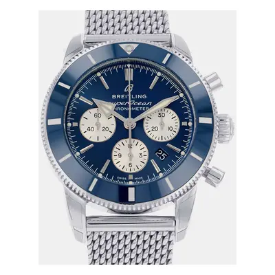 Breitling Blue Stainless Steel Superocean AB0162161C1A1 Automatic Men's Wristwatch mm