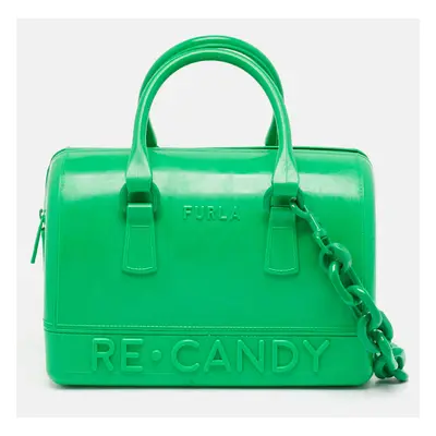 Furla Green Rubber Re-Candy Satchel