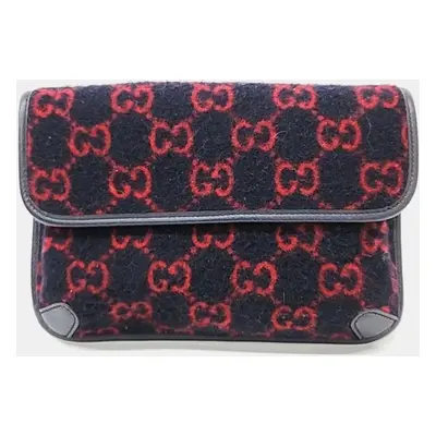 Gucci Navy GG Wool Belt Bag