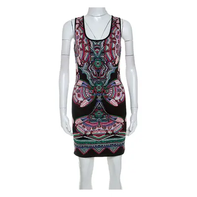 Roberto Cavalli Multicolor Lurex Jacquard Knit Sleeveless Dress