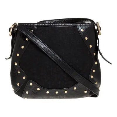 Dkny Black Canvas and Leather Crossbody Bag