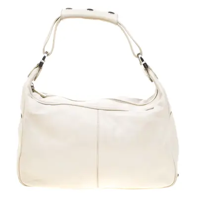 Tod's Off-White Leather Hobo