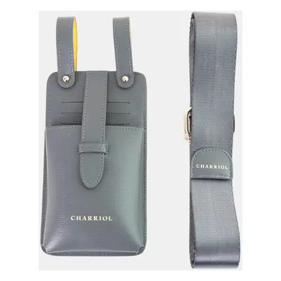 Charriol Grey / Yellow Leather Mobile Accessories