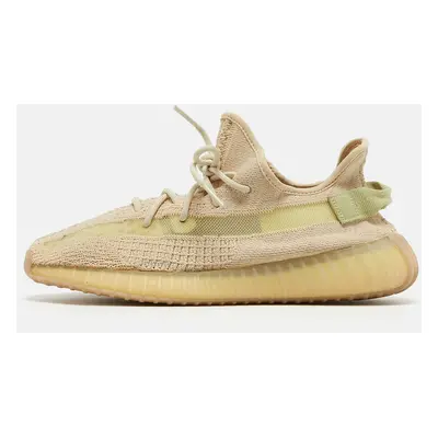 Yeezy x Adidas Light Yellow Knit Fabric Boost V2 Butter Sneakers Size