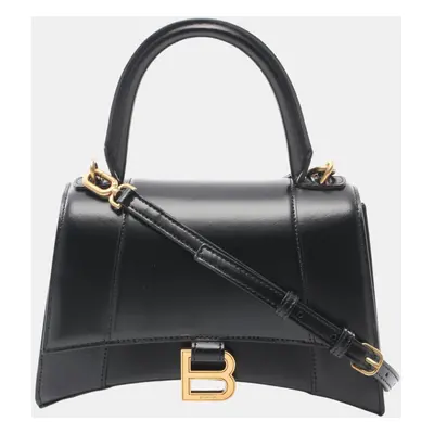 Balenciaga Hourglass Small Leather Black Handbag