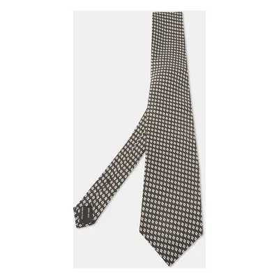 Tom Ford Black Patterned Silk Traditional Tie