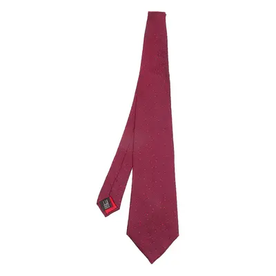 Dunhill Red Star Patterned Silk Jacquard Tie