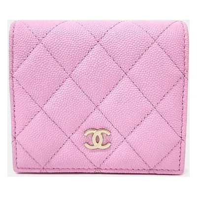 Chanel Caviar Pink bifold wallet