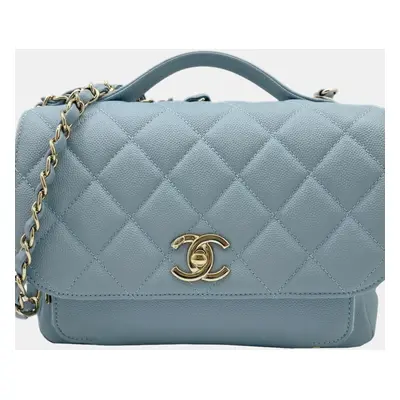 Chanel Blue Champagne Caviar Skin Matelasse Affinity Handbag