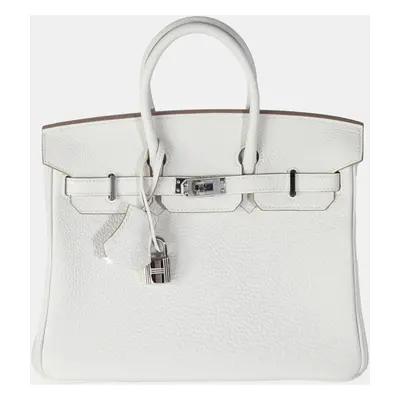 Hermes Gris Pale Togo Birkin PHW handbag