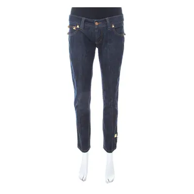 Philipp Plein Limited Edition Indigo Denim Rockstud Embellished Fitted Jeans